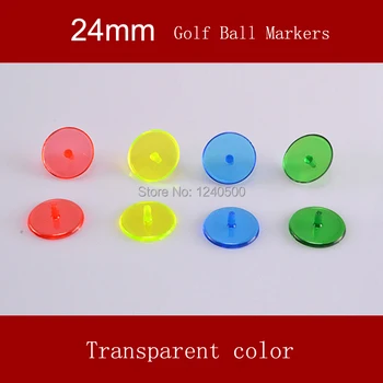 

Free Shipping 100pcs 24mm Transparent Plastic Golf Ball Markers, Multi Color, Golf Accessories.