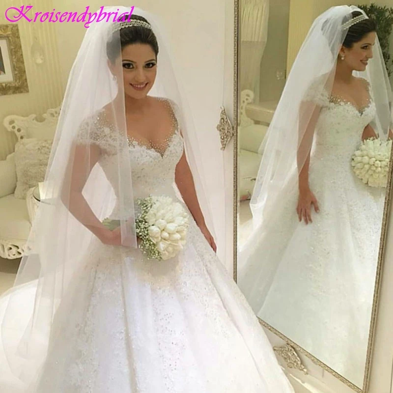 QFS008 Vestidos De Noiva 2019 Сияющие Свадебные платья на заказ пикантные с фабрики
