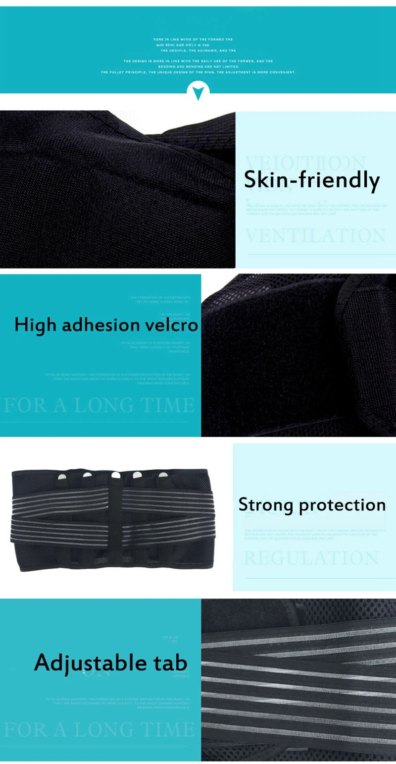 Adjustable Lower Pain Relief Magnetic Therapy Back Waist Support Lumbar Brace Belt Double Pull Strap Gym Sports Accessories (6)