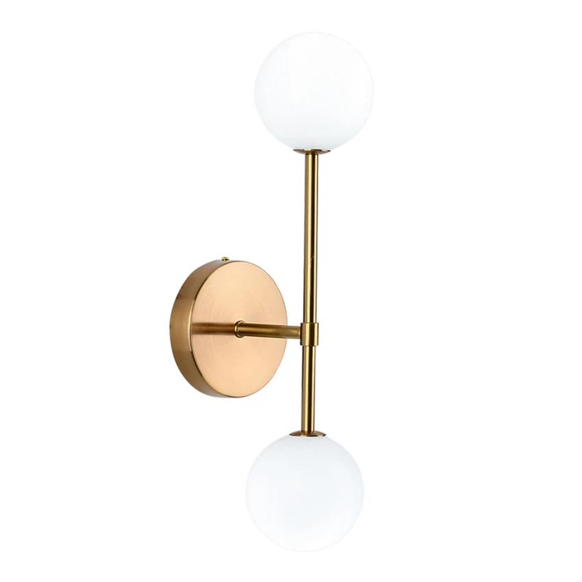 

Nordic Dumbbell Glass Ball Shade Wall Lamps Modern Luxury Bedroom Bedside Living Room Wall Sconce Lights Corridor LED Fixtures
