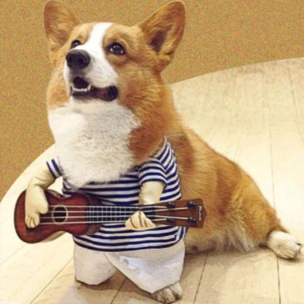 

Pet Guitar Clothes Dog Guitarist Dressing Costume Pet Fancy Dress Party