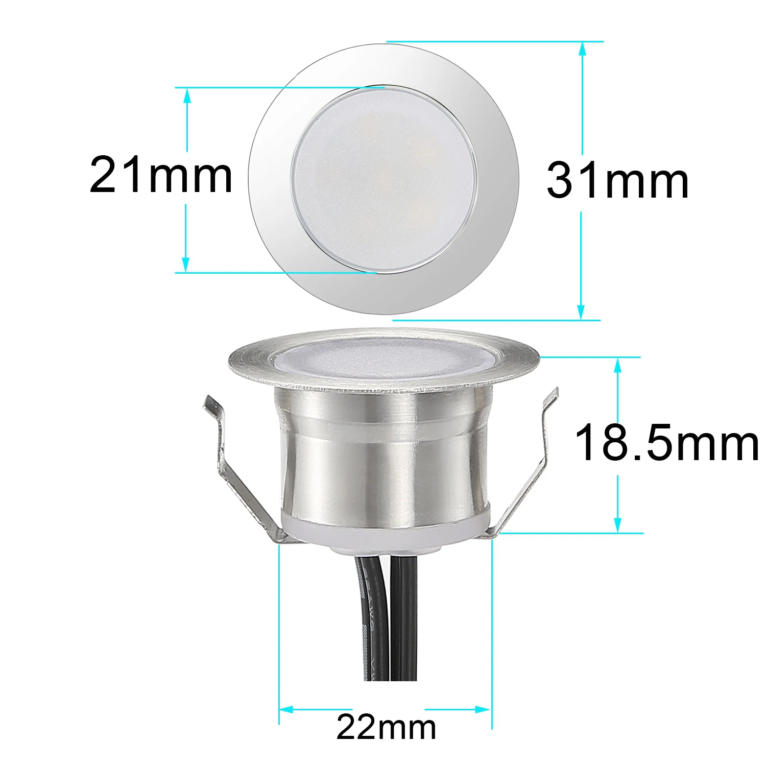 Ponto à Prova Água de Aço Pçs ao ar Livre Escada Passo Decking Underground Paver Led Luz Jardim Quintal Pátio Iluminação D12 Inoxidável 12 v 30 6 30 pçs ao ar livre escada passo