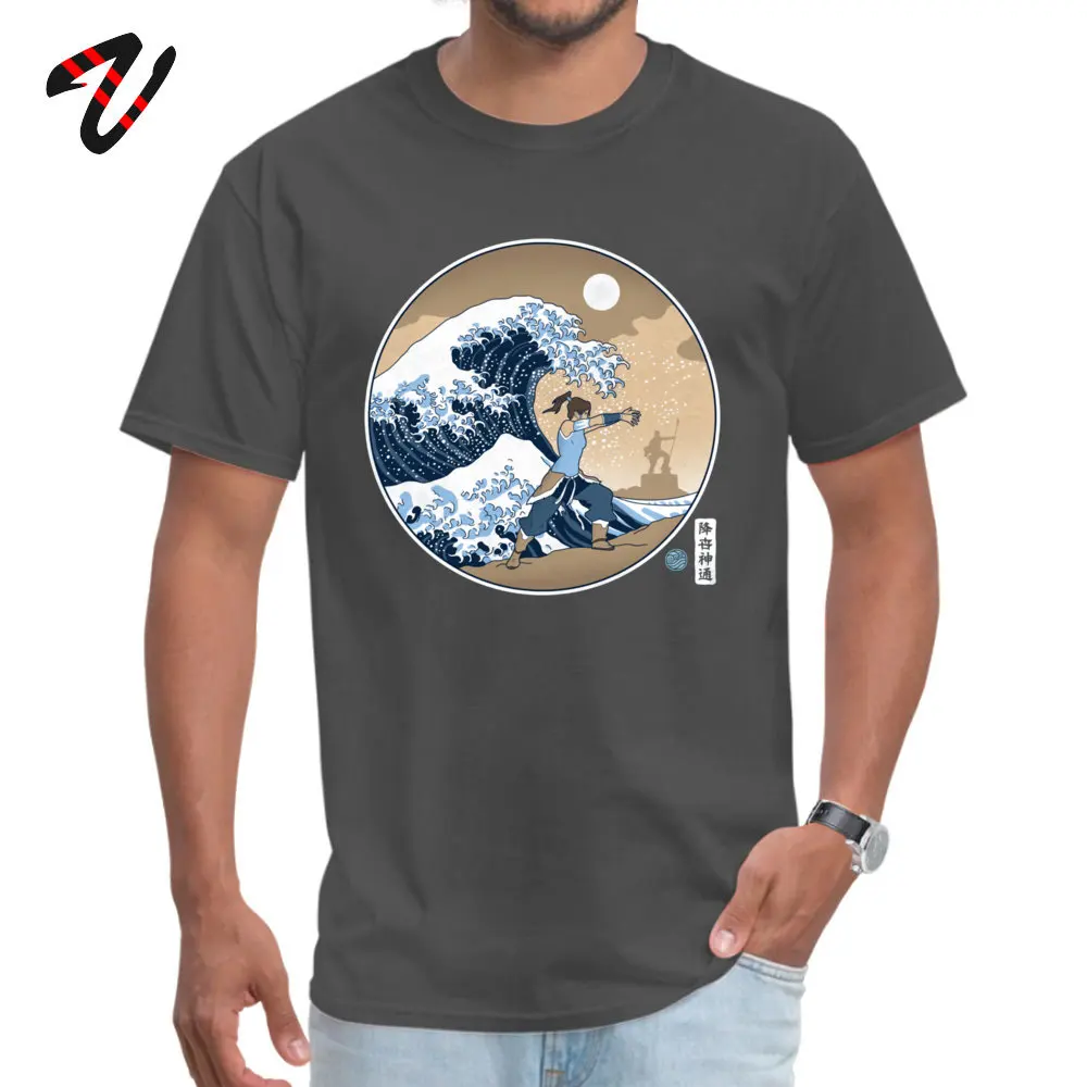 

Men Hip Lovecraft Normal Tops Shirt O-Neck Autumn Cotton Fabric T-Shirt Funny Sloth Avatar Waterbender Great Wave Tee Shirts