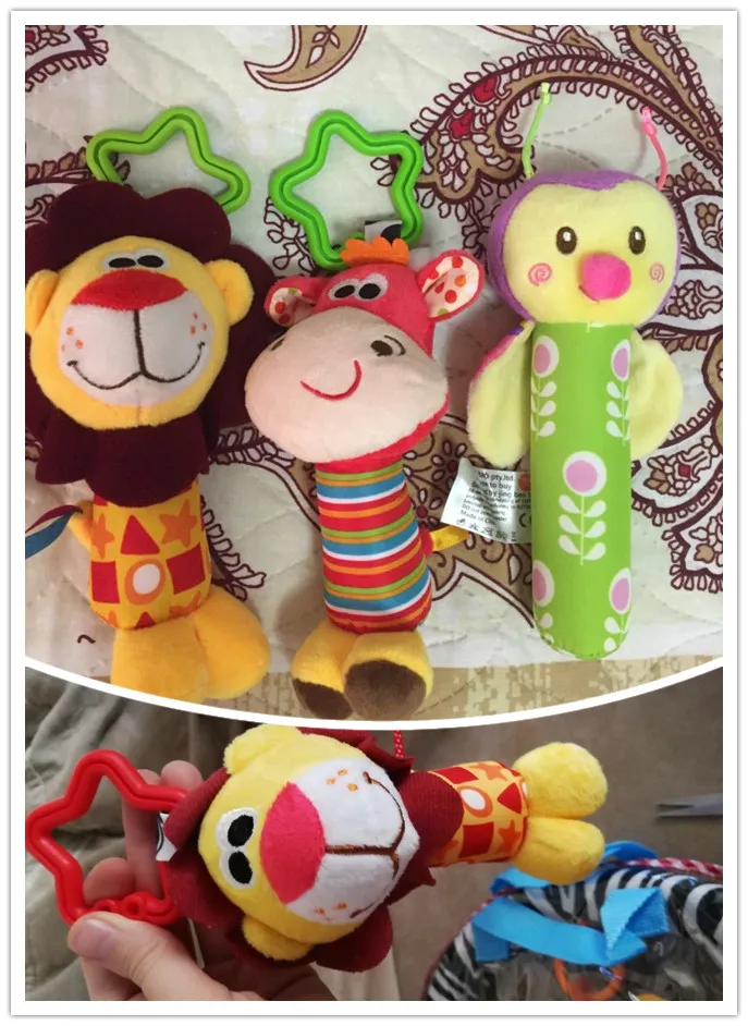 Детские погремушки, игрушки с мультяшными животными, плюшевый колокольчик, детская коляска, детская кроватка, подвесные погремушки, Kawaii 6 Tpye, подарок, скидка 35