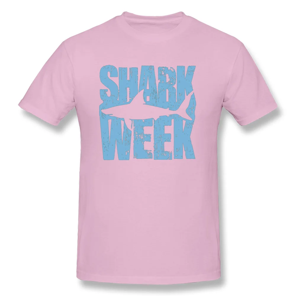 Cool Shark Week 5568 T-shirts 2018 New Fashion Summer Short Sleeve O Neck T Shirt Cotton Men Custom T-shirts Drop Shipping Shark Week 5568 pink
