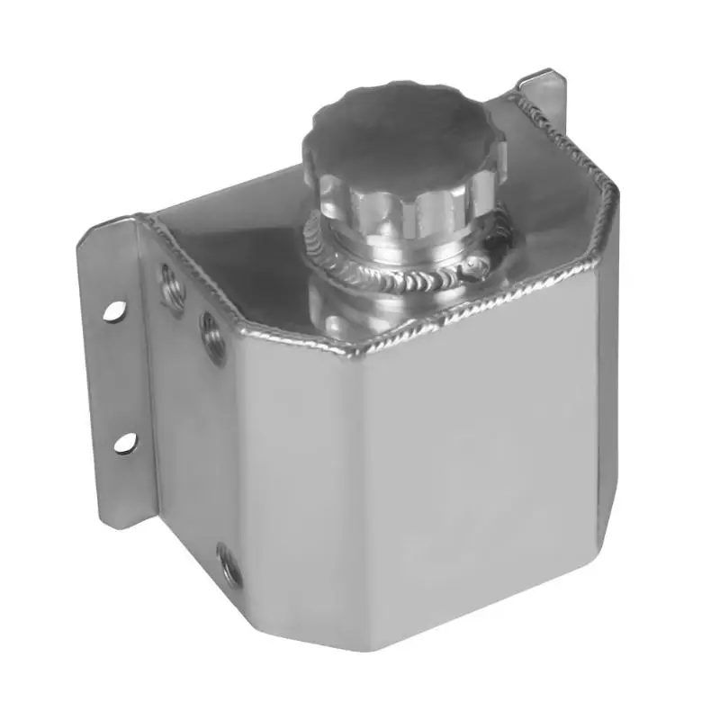 

Universal 1L Aluminum Alloy Engine Gas Fuel Oil Capture Tank Vent Bottle Radiator with Drain Plug Racing Oil Catch Tank