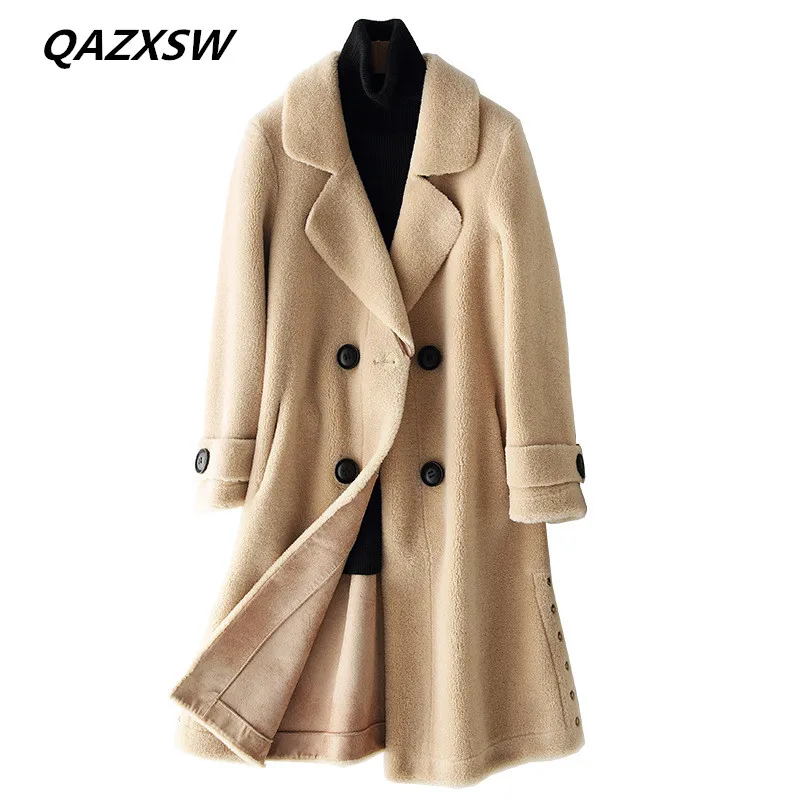 Revers Velours Herbe Moutons Veste Petit Des Purple Longue Épais Lâche Chaud 2018 Nouvelles Section En toon Tonte Grain D'hiver Femmes Darl Manteau Le324 Cuir camel Brown XwzWfUqx6
