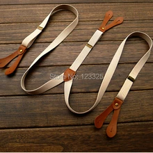 Мужские брюки на пуговицах подтяжки из натуральной кожи подтяжки