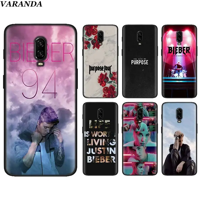 Justin Bieber purpose tour Black soft cases cover for Oneplus 6 6T 5T Silicone Rubber TPU back Phone case
