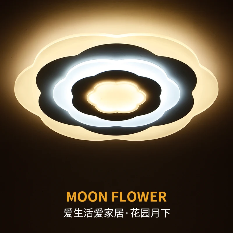 

flower Modern LED Chandelier Lights Lamp 24w-72w dinning room/bedroom Acrylic+Metal Dimmable Pandent Hanging Chandeliers 220v