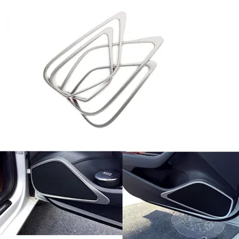 

For Audi A3 8V 2012 2013 2014 2015 2016 2017 2018 Stainless Interior Accessories Side Door Speaker Decoration Cover Trim 4pcs
