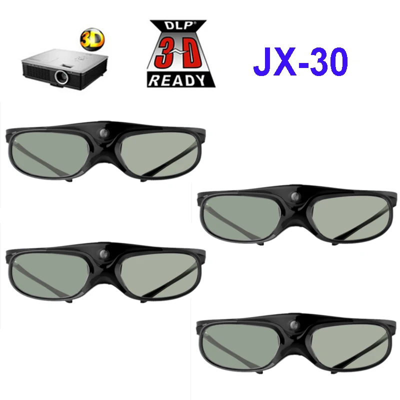 

4pcs Active Shutter Rechargeable 3D DLP Glasses Support 96-144HZ For Xgimi Z3/Z4/H1/H2 Nuts G1/P2 BenQ Acer &DLP LINK Projector