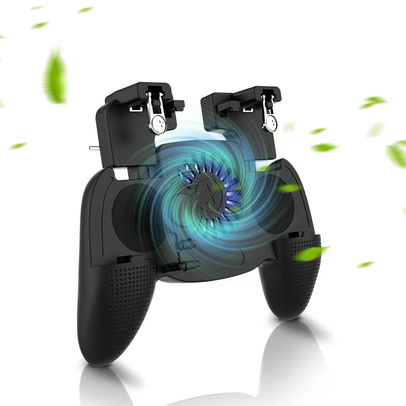 

PUBG Moible Controller Gamepad Free Fire L1 R1 Triggers Game Pad Grip L1R1 Joystick Cooler Fan with 2000/4000mAh Power Bank