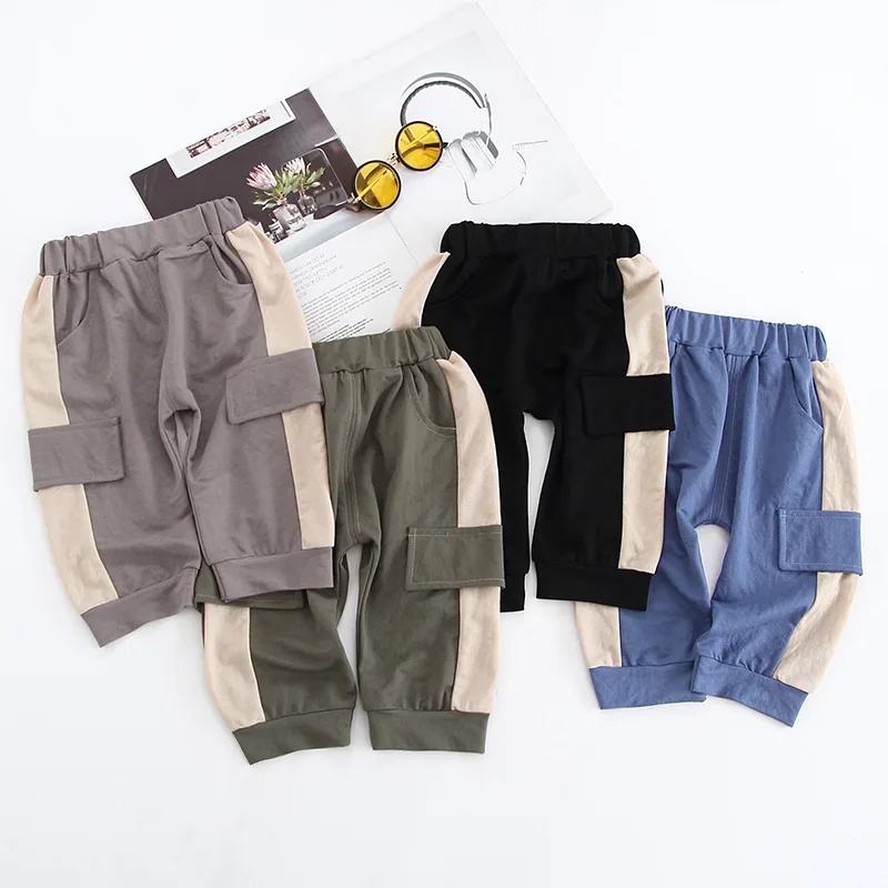 

1-7 year linen pleated kids pants Hot summer girls boys pants children ankle-length pants harem pants baby boy girl clothes