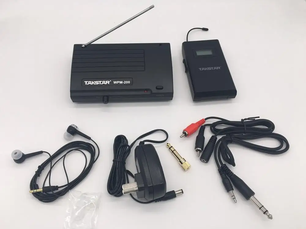 Takstar WPM-200 UHF Беспроводная система мониторинга 50 м дальность передачи в ухо стереогарнитура приемник передатчика - Цвет: WPM-200