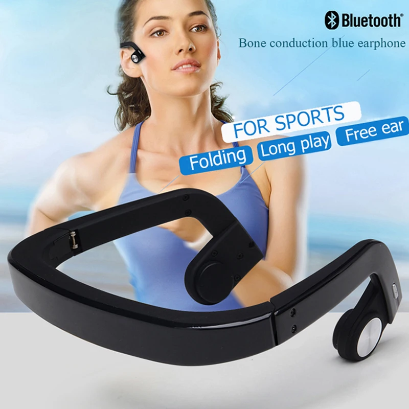 Костной проводимости Наушники Bluetooth наушники Беспроводной стерео гарнитура