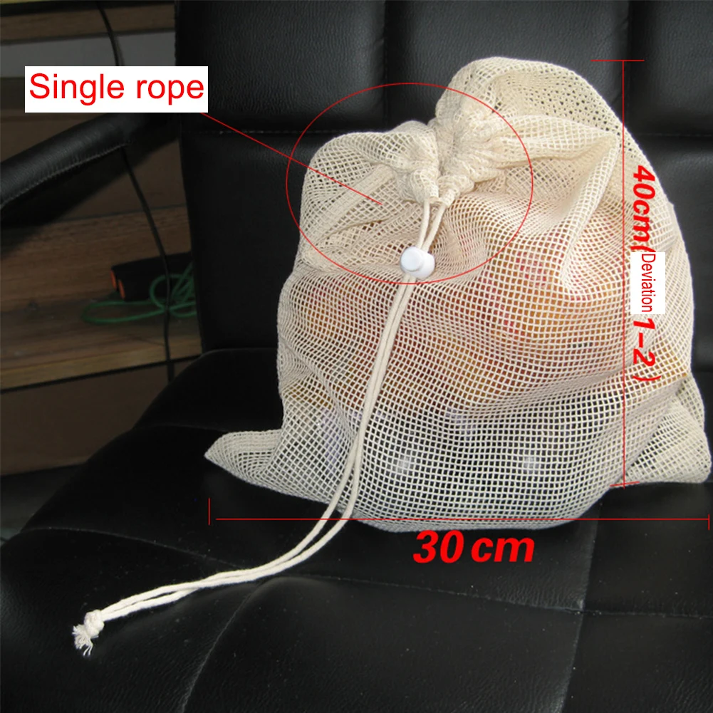 

Ecology Food Mesh Produce Drawstring Grocery Simple Shopping Reusable