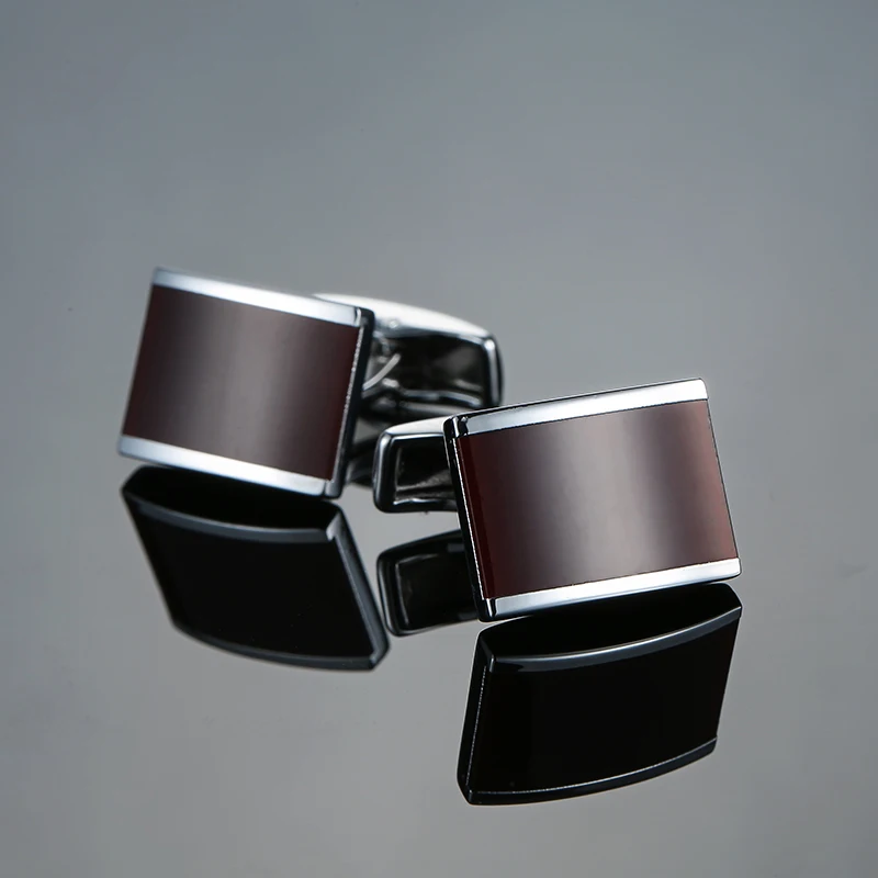 

2018 New Simple Enamel cufflinks male French Red shirt cufflinks cufflin French Shirt Men Jewelry Wedding Groom Men Cuff Links