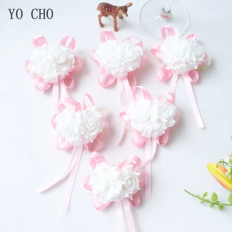 wrist corsage bracelet band bridesmaids flowers (71)