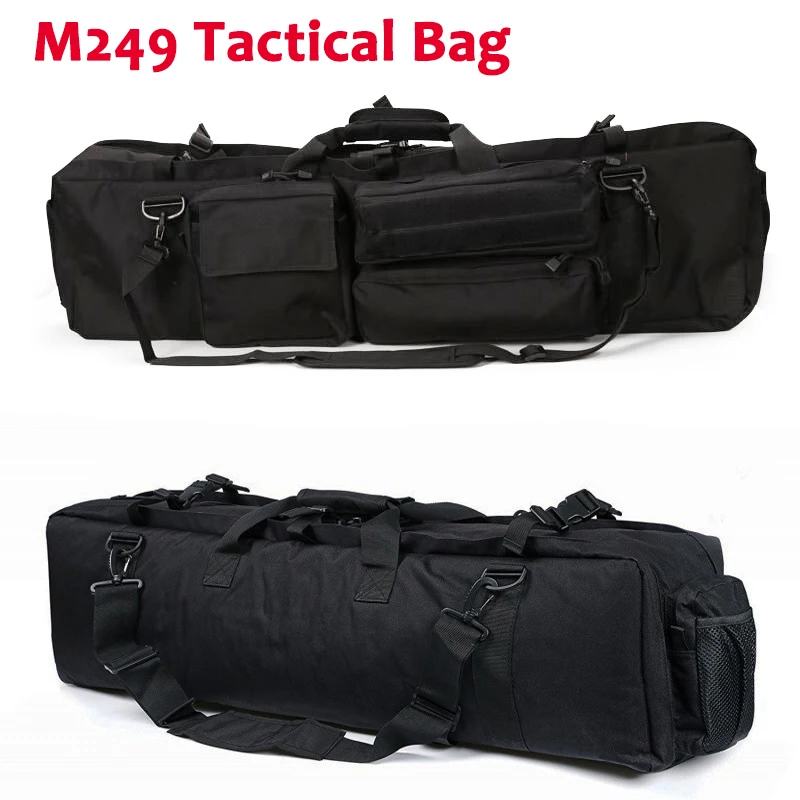 

M249 Tactical Gun Bag Nylon Holster Hunting Airsoft Paintball Rifle Case Outdoor Hunting Bag Multi-function Backpack