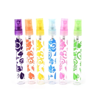 

10ml Rose Crystal Cut Glass Perfume Spray Bottles Atomizer Refillable Empty Mini Bottle Perfume Spray Container 6Pcs Wholesale