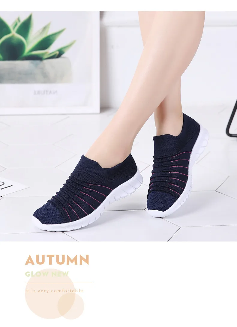 Sneakers Women Flats Shoes Summer Breathable Flying Weaving Casual Shoes Woman Slip-on creepers moccasins Ladies Shoes (10)