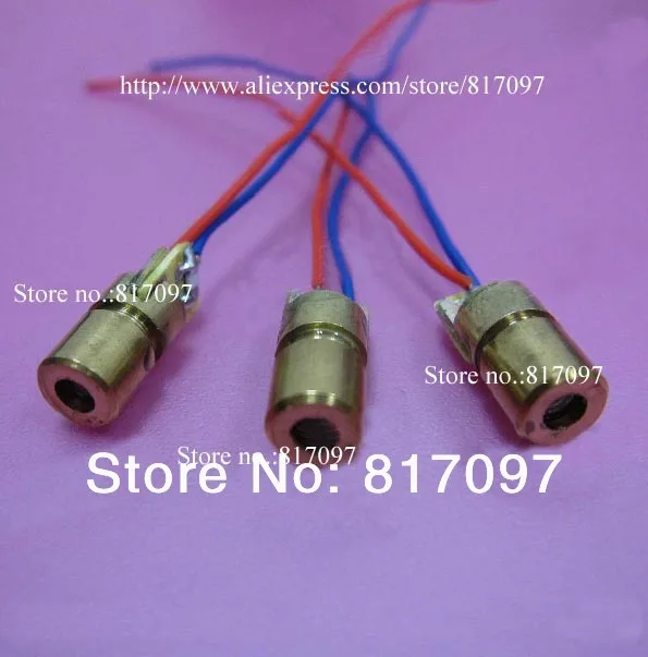 

AOBO Lighting 10pcs/lot DIY laser diode DPSS 5mW red Laser module dimmable 650nm copper Diameter 6mm for laser toys laser level