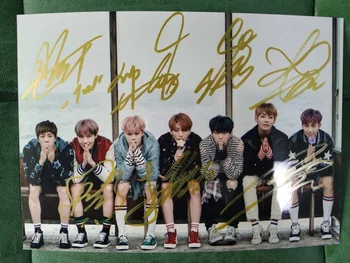 

signed Bangtan Boys autographed group photo 5*7 inches free shipping 052019
