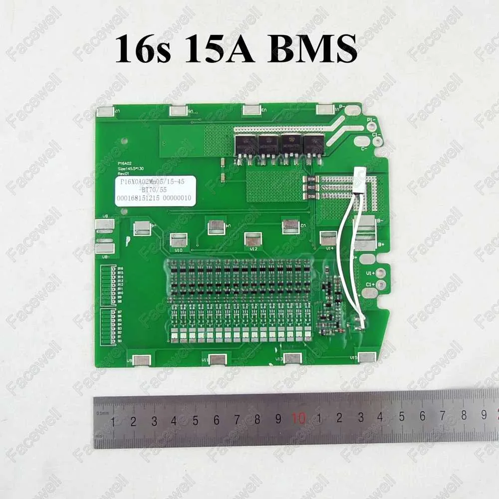 1 шт. 16s1p 60 в bms 15A 16 S смарт bms 60 В литиевая упаковка 3,7 в liion cell 60 в 500 Вт 600 Вт 800 Вт 900 Вт Электрический Одноколесный велосипед батарея 60 в 2.2ah