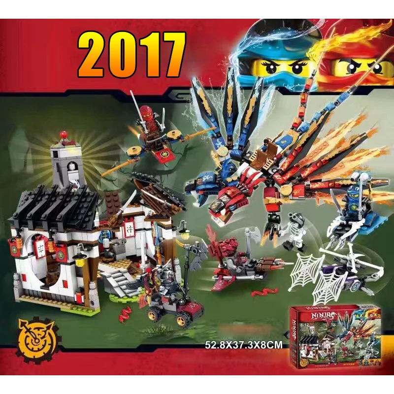 

1208pcs 2017 Ninjago Temple of Airjitzu Ninjago Smaller Version Building Block Set Educational Building Blocks Toys for Children