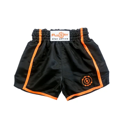 Муай тайское оборудование кикбокса щитки для смешанных боевых искусств шорты для мужчин и женщин - Цвет: orange stripe