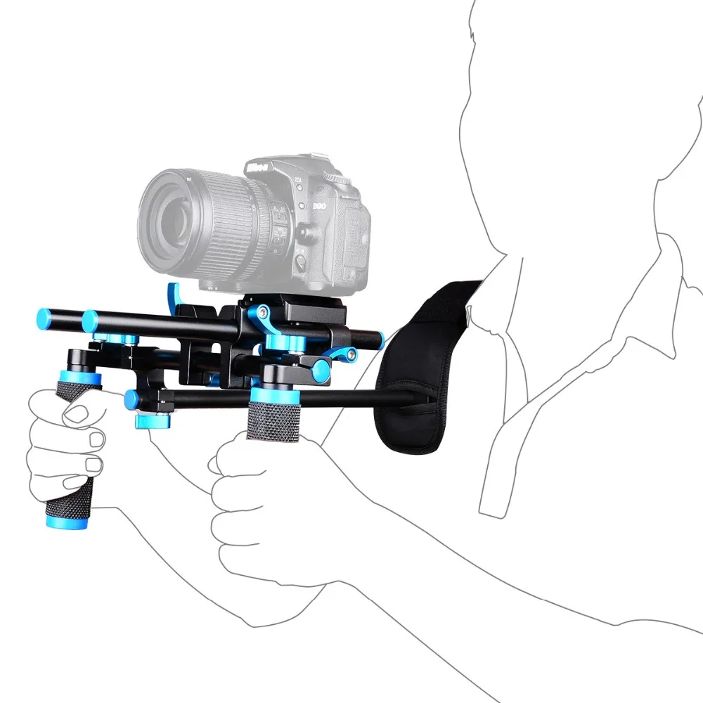 

DSLR SLR Camera Camcorder Shoulder Rig Handheld Stabilizer Movie Film Making System for Canon Nikon D6300 D6000 Sony A7 II