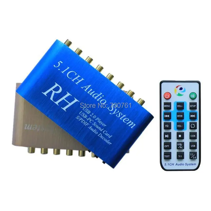 5.1 канала ACS/DTS цифровой аудио конвертер Волокно коаксиальный декодер USB 2.0 Digital Sound