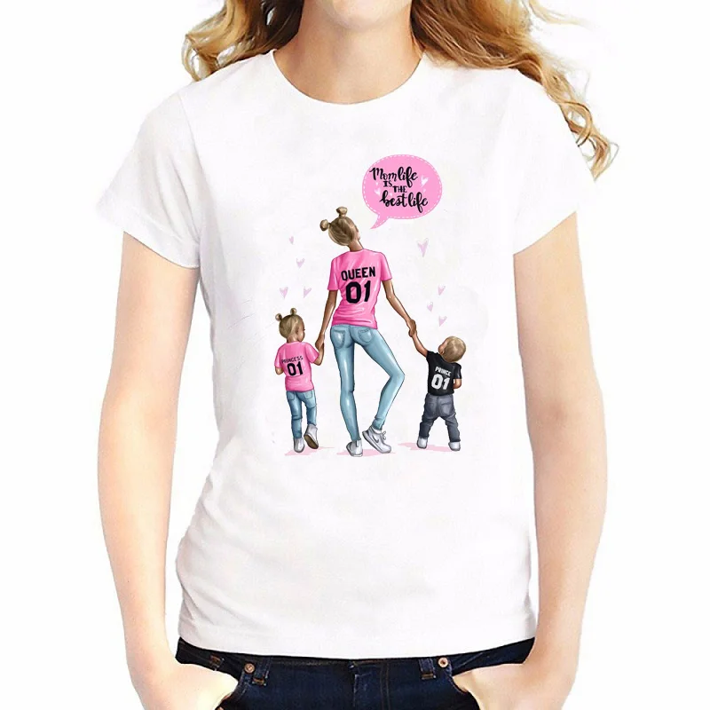 Футболка «супер мама», женские модные топы, футболка с принтом «День матери», летняя футболка в стиле Харадзюку, футболка для мамы и ребенка, Femme Dia de la madre - Цвет: x4092