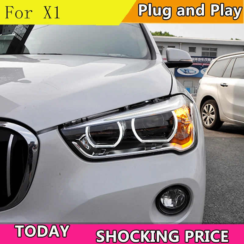 2 Ps Car Headlights For Bmw X1 Headlight 2016 2017 2018 X1 Head Lamp Led All Led Headlight Daytime Running Light Drl Bi Led Lens Car Light Assembly Aliexpress