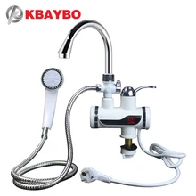 KBAYBO Instant Tankless Electric Hot Water Heater Faucet Kitchen Instant Heating Tap EU plug bdp3000w 4 earth leakage protection plug digital display tankless electric faucet kitchen faucet water heater