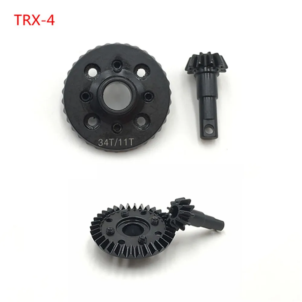 

For Traxxas TRX-4 1:10 RC Model Vehicle Car Machined Overdrive Ring & Pinion Gear (11/34T) Upgrade Parts
