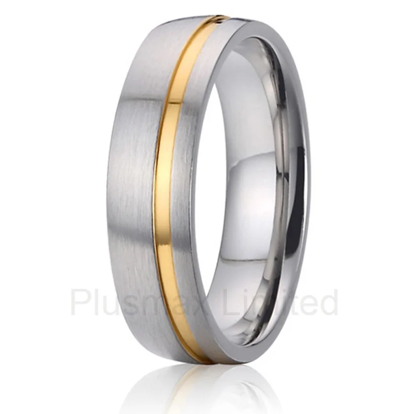 China jewelry seller gold color titanium jewelry wedding band finger