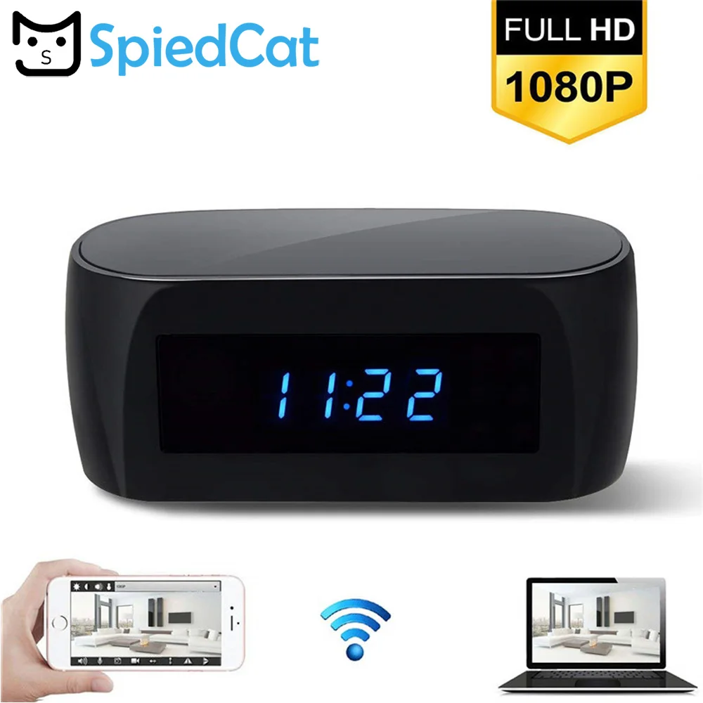 Новинка 1080P HD настольные часы WiFi IP мини камера видеокамера сигнализация