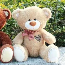 Новинка 30 см плюшевый мишка сетка сердце плюшевый шарф для куклы Бежевый чучело мягкая игрушка