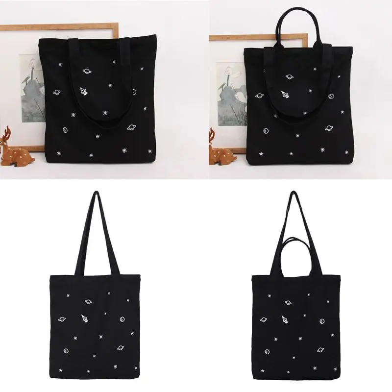 

THINKTHENDO High Quality Canvas Shoulder Bag Fashion Women Girl Beach Shoulder Bag Handbag Shopping Tote Zipper Large
