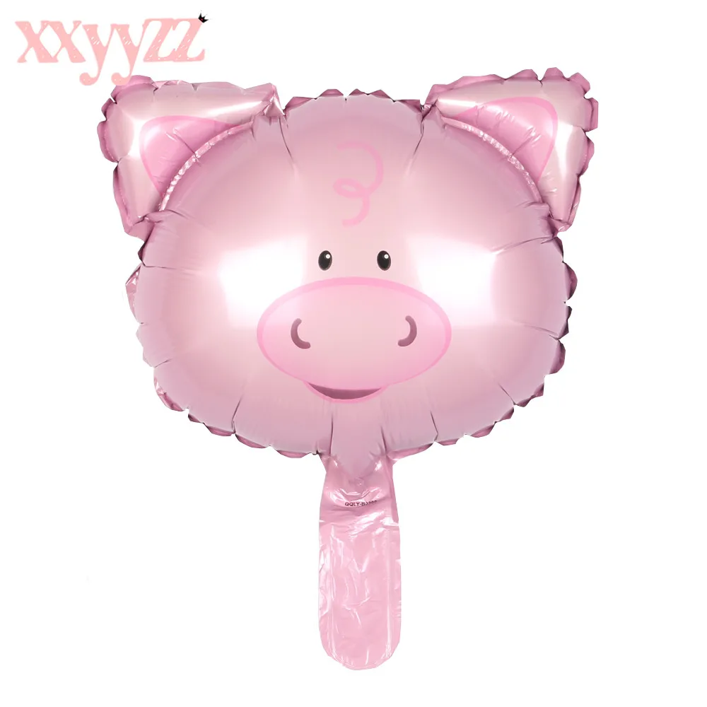 XXYYZZ Free Shipping New Mini Cartoon Animal Baby Cake Aluminum Balloons Birthday Party Balloons Wholesale Children's Toys - Цвет: A-021