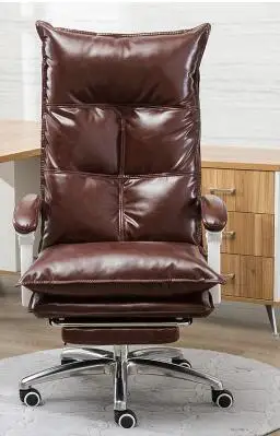 Массажное кресло для домашнего компьютера. Для отдыха босс стул. Кожа