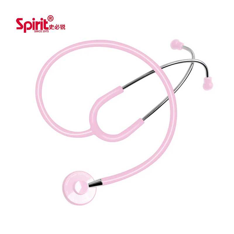 Spirit медицинский Профессиональный односторонний стетоскоп легкий ручной слуховой аппарат кровяное давление стетоскоп сердца плода - Цвет: pink