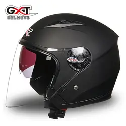 GXT мотоциклетный шлем с открытым лицом Capacete ABS мотоциклетный шлем Motocicleta Casco DoubleLens шлем мото шлем унисекс Casco Moto