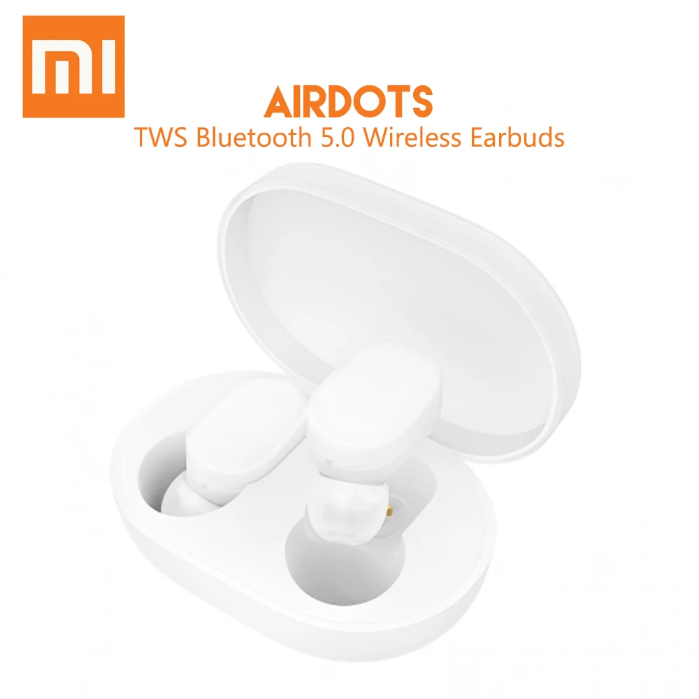 Оригинальные наушники Xiaomi AirDots TWS Bluetooth беспроводные вкладыши с микрофоном и