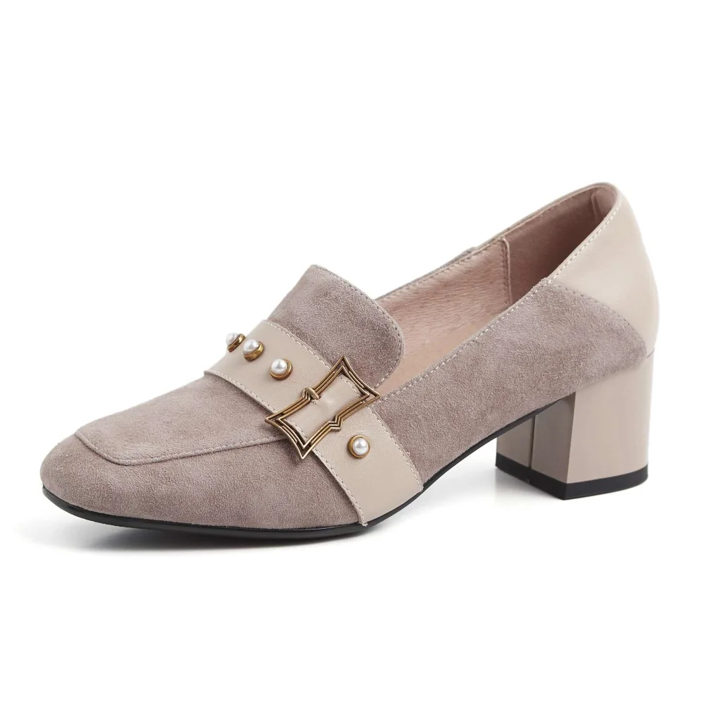 Boucle Perles Arrivée Naturel Talons Décoration Métal Chaussures Grey Hauts Pot rose Printemps Ceinture light Bureau Vintage En Noir L8f1 Chunky Krazing Cuir Nouvelle xqEg7YwxC