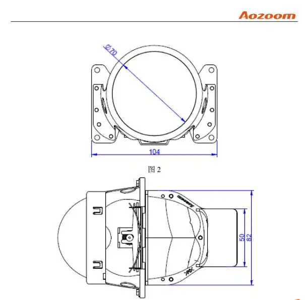 A3 Led lens size