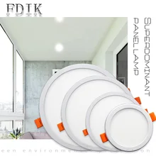 Квадратный круглый светодиодный панельный светильник, ультра тонкий встраиваемый светильник 6 Вт 8 Вт 15 Вт 20 Вт 220 В, панельный светильник, потолочный светильник, белый/теплый белый патент