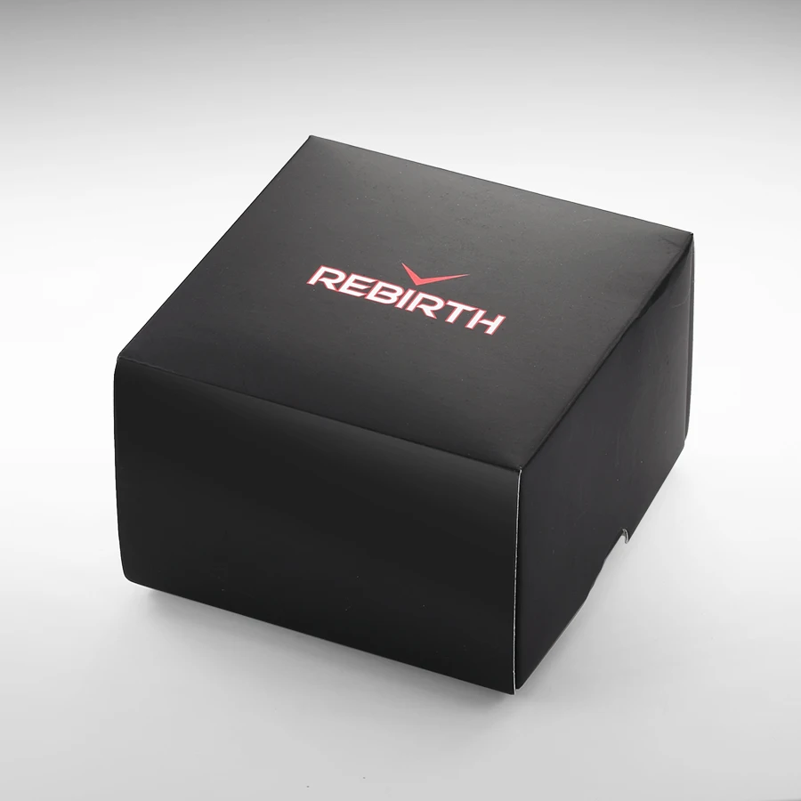 REBIRTH оригинальная коробка для часов Montre коробки Reloj подарочные коробки модный браслет коробка для часов caja reloj saat - Цвет: Черный